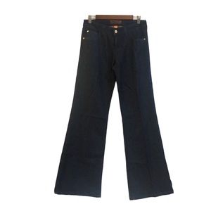 KORS FIVE POCKET WIDE LEG DENIM JEANS BLUE SIZE 6